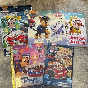 Paw Patrol Book, stickers and painting bundle